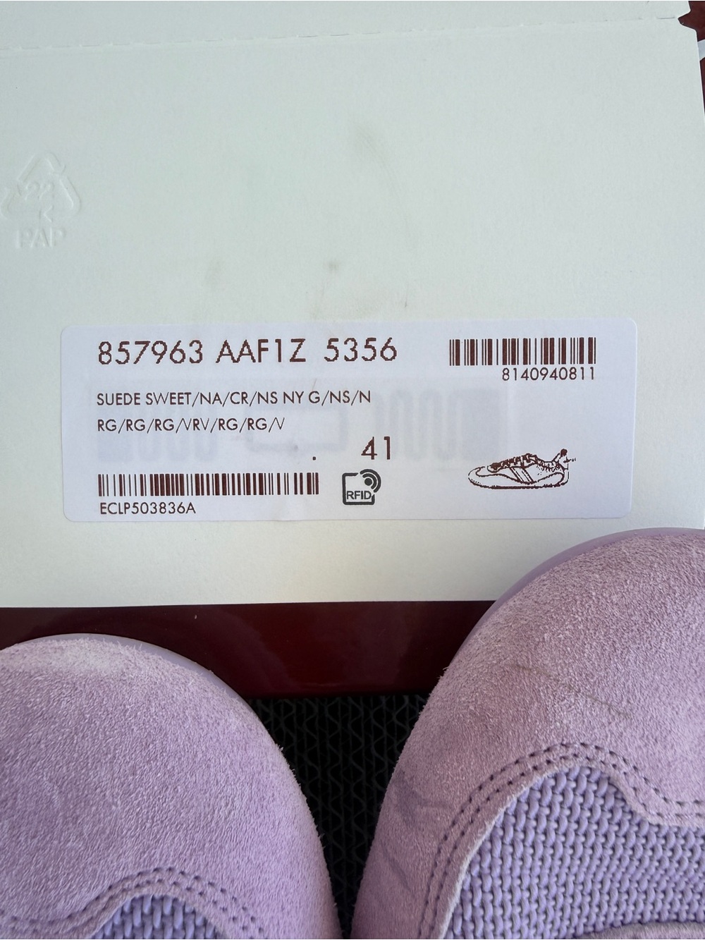 Gucci Women’s Shift Sneaker Lavender with Green-Red Gold GG Sz 11 Worn twice - Picture 8 of 11